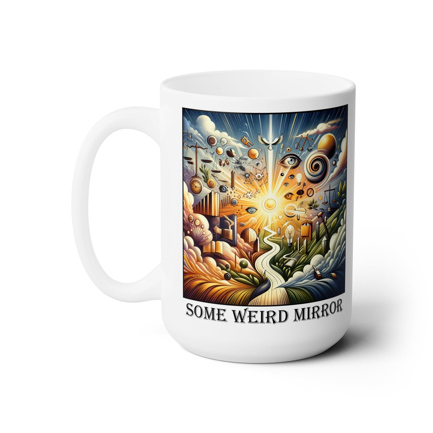 The Ace of Spades Ceramic 15 oz Mug from the Some Weird Mirror Collection ~Game Version~