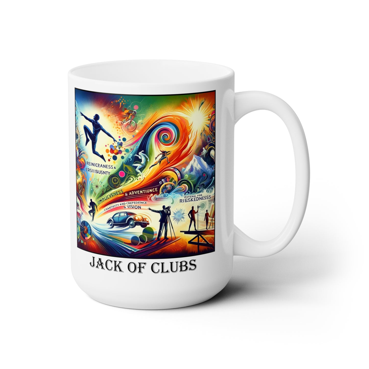 The Jack of Clubs Ceramic 15 oz Mug from the Some Weird Mirror Collection ~ Game Version~