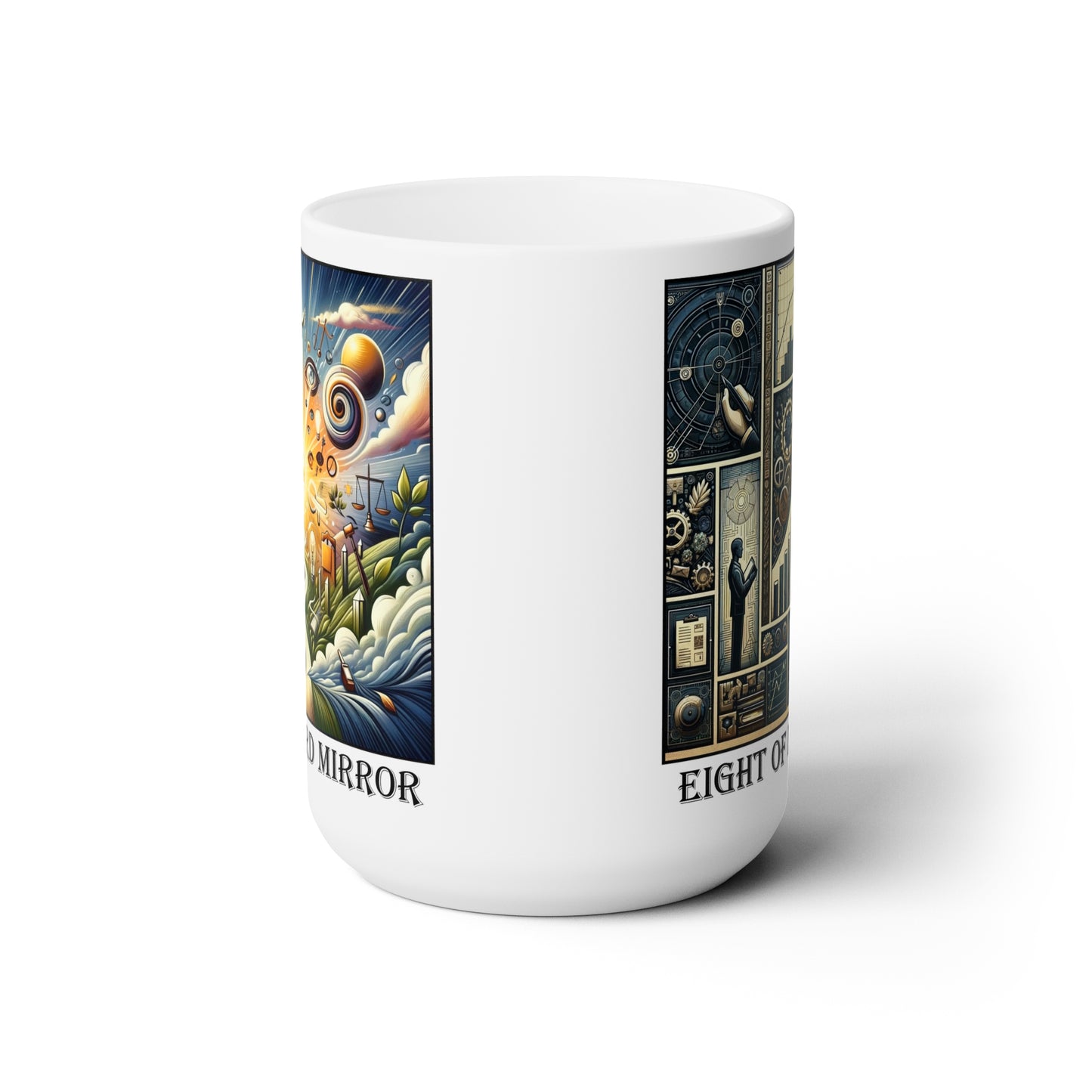 The Eight of Diamonds Ceramic 15 oz Mug from the Some Weird Mirror Collection ~ Game Version ~