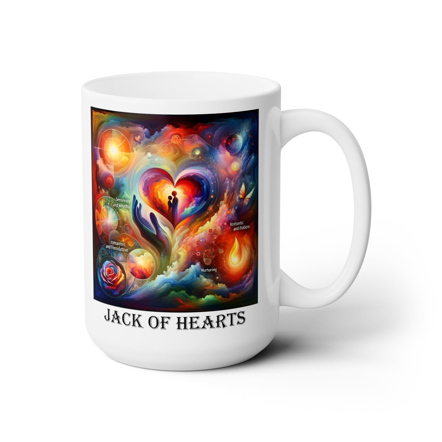The Jack of Hearts Ceramic 15 oz Mug from the Some Weird Mirror Collection ~ Game Version ~