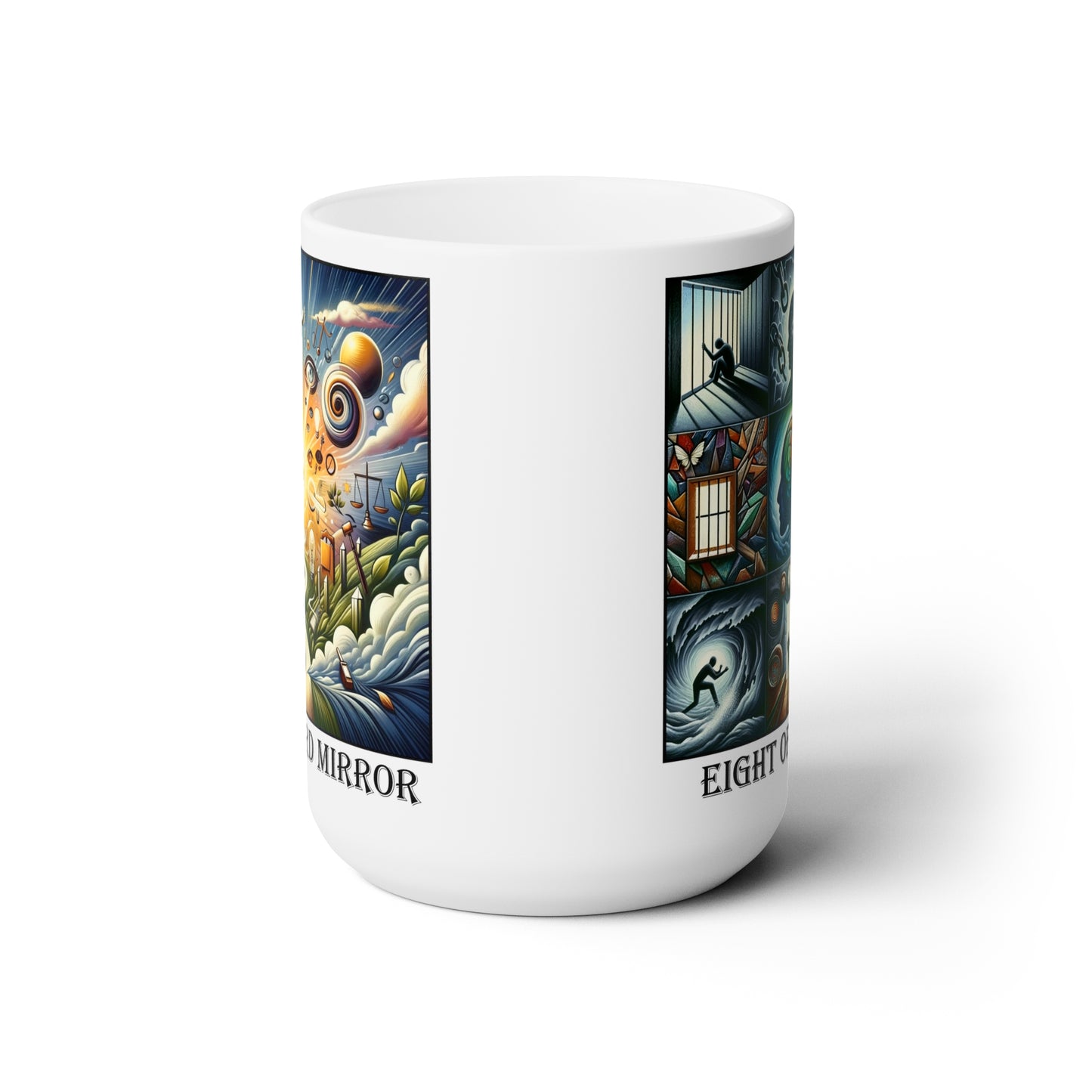 The Eight of Spades Ceramic 15 oz Mug from the Some Weird Mirror Collection ~ Game Version ~