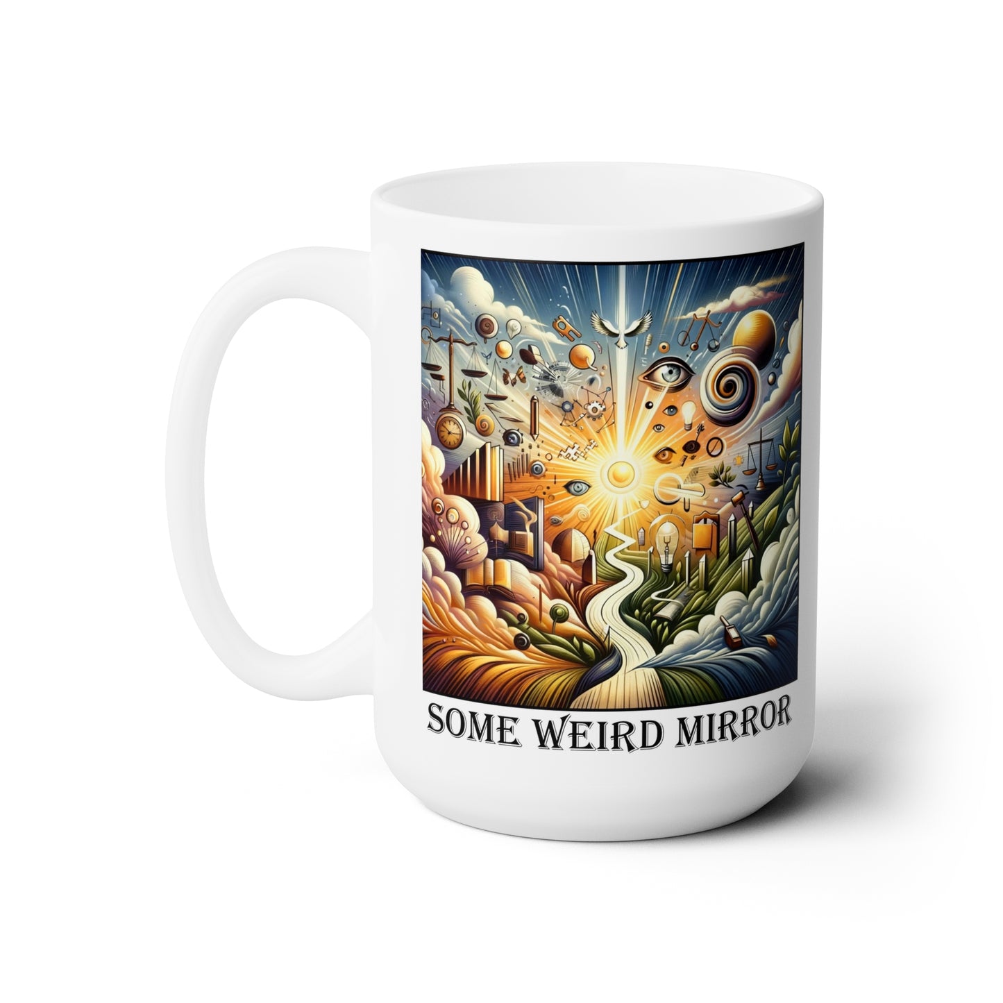 The Seven of Spades Ceramic 15 oz Mug from the Some Weird Mirror Collection ~ Game Version ~