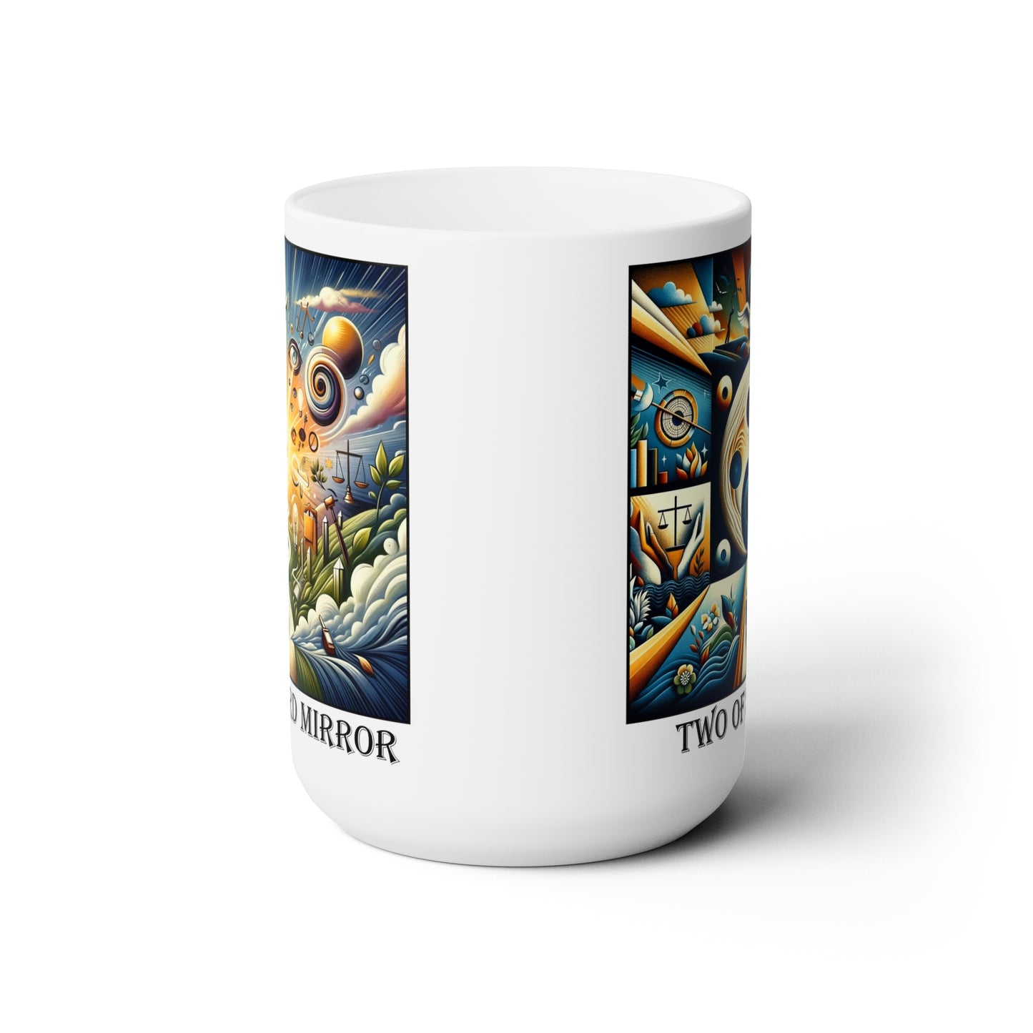The Two of Spades Ceramic 15 oz Mug from the Some Weird Mirror Collection ~ Game Version ~