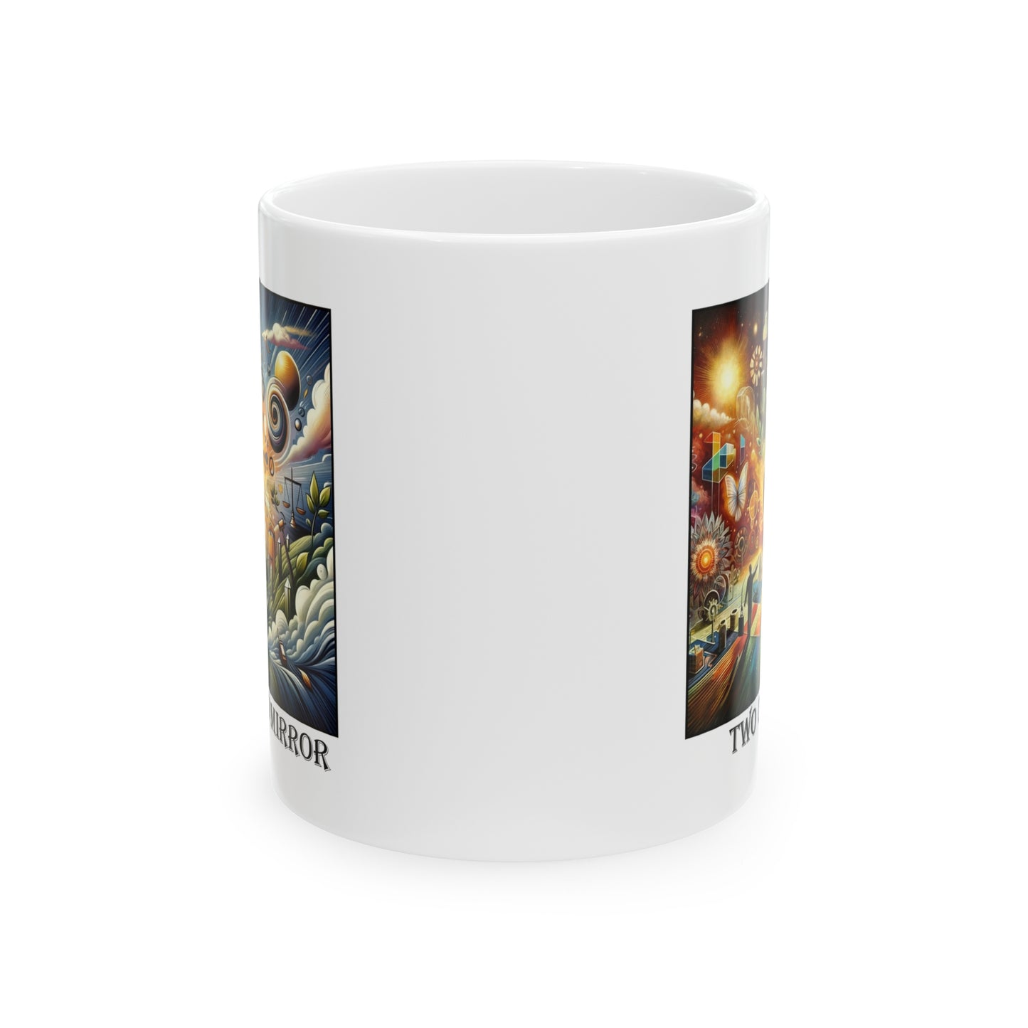 The Two of Clubs Ceramic 11 oz Mug from the Some Weird Mirror Collection ~ Game Version~