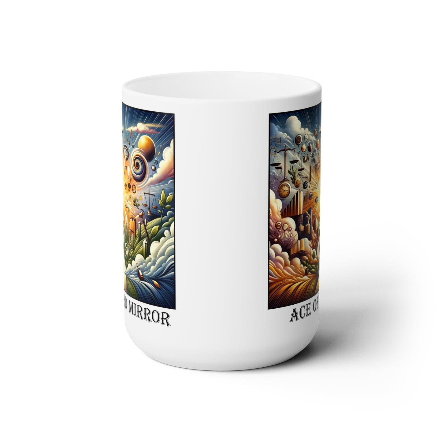 The Ace of Spades Ceramic 15 oz Mug from the Some Weird Mirror Collection ~Game Version~
