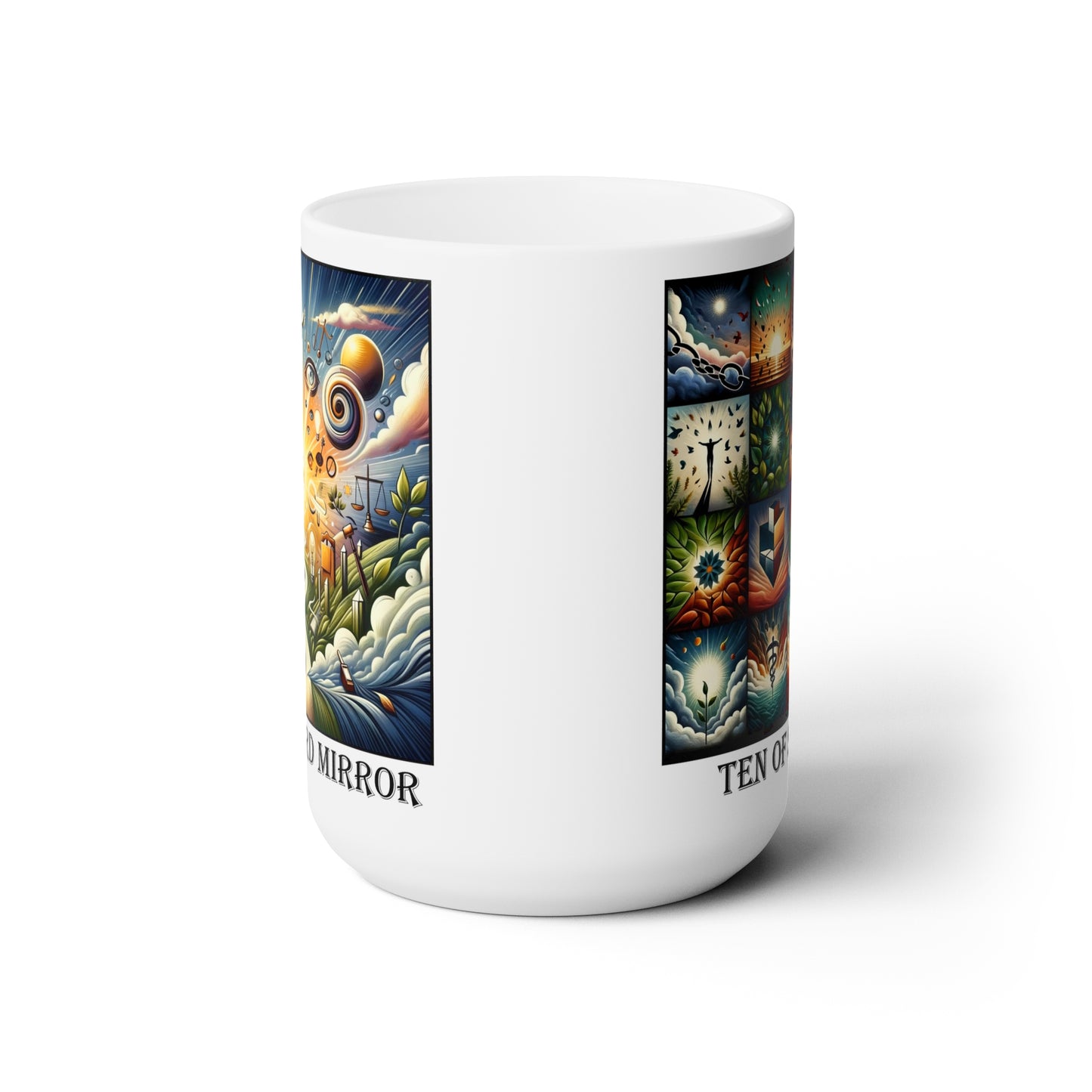 The Ten of Spades Ceramic 15 oz Mug from the Some Weird Mirror Collection ~ Game Version ~