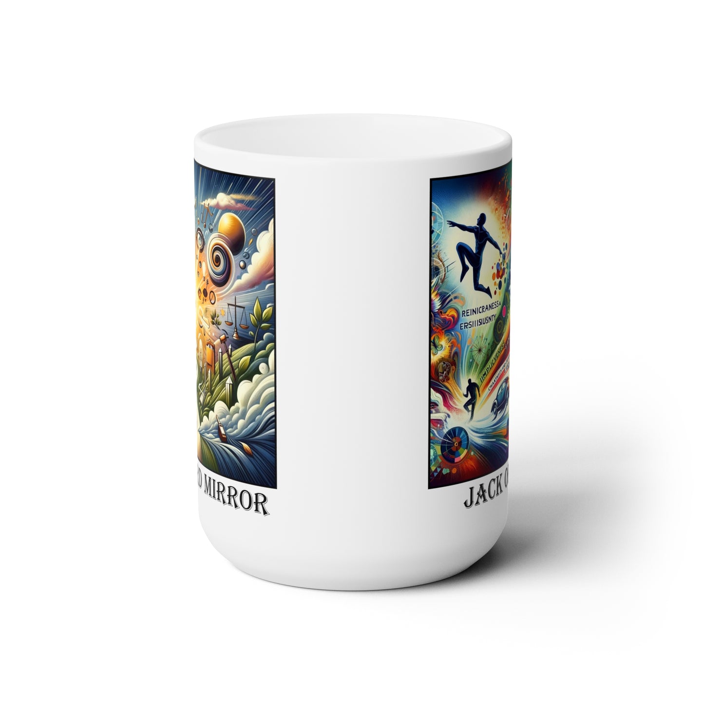 The Jack of Clubs Ceramic 15 oz Mug from the Some Weird Mirror Collection ~ Game Version~