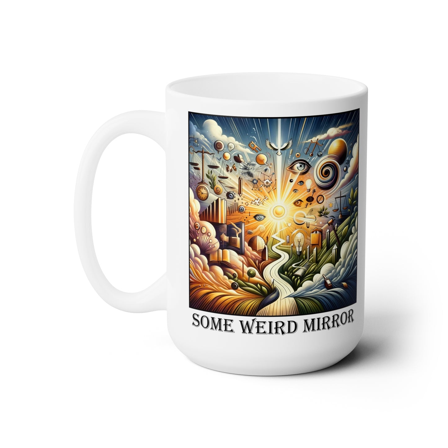 The Eight of Clubs Ceramic 15 oz Mug from the Some Weird Mirror Collection ~ Game Version~