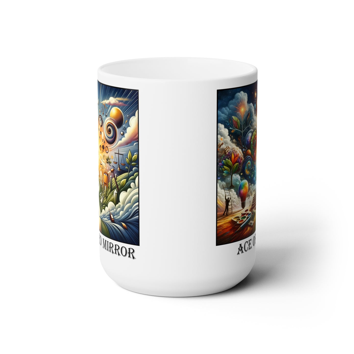 The Ace of Clubs Ceramic 15 oz Mug from the Some Weird Mirror Collection ~ Game Version~
