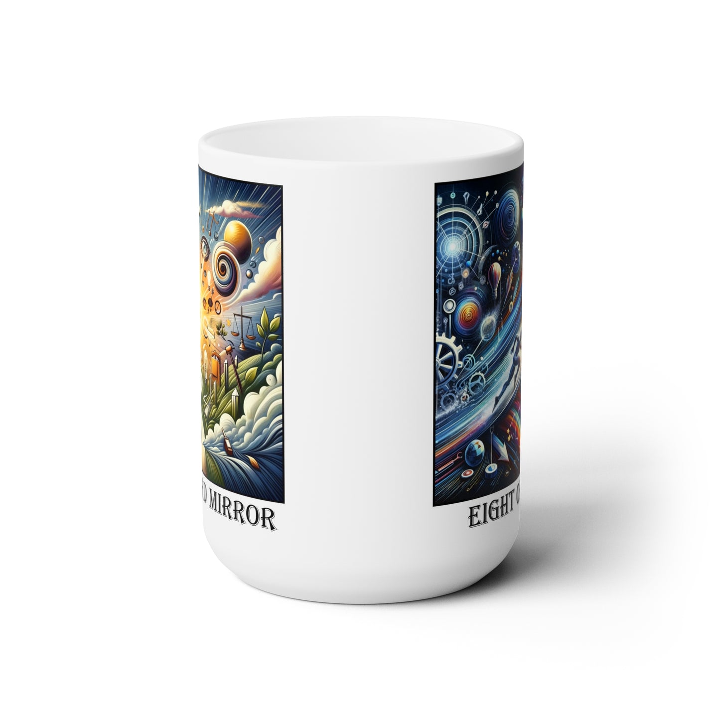 The Eight of Clubs Ceramic 15 oz Mug from the Some Weird Mirror Collection ~ Game Version~