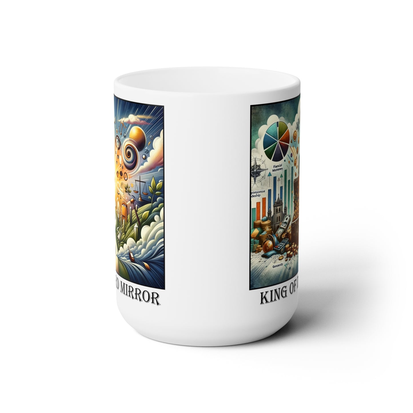 The King of Diamonds Ceramic 15 oz Mug from the Some Weird Mirror Collection ~ Game Version ~