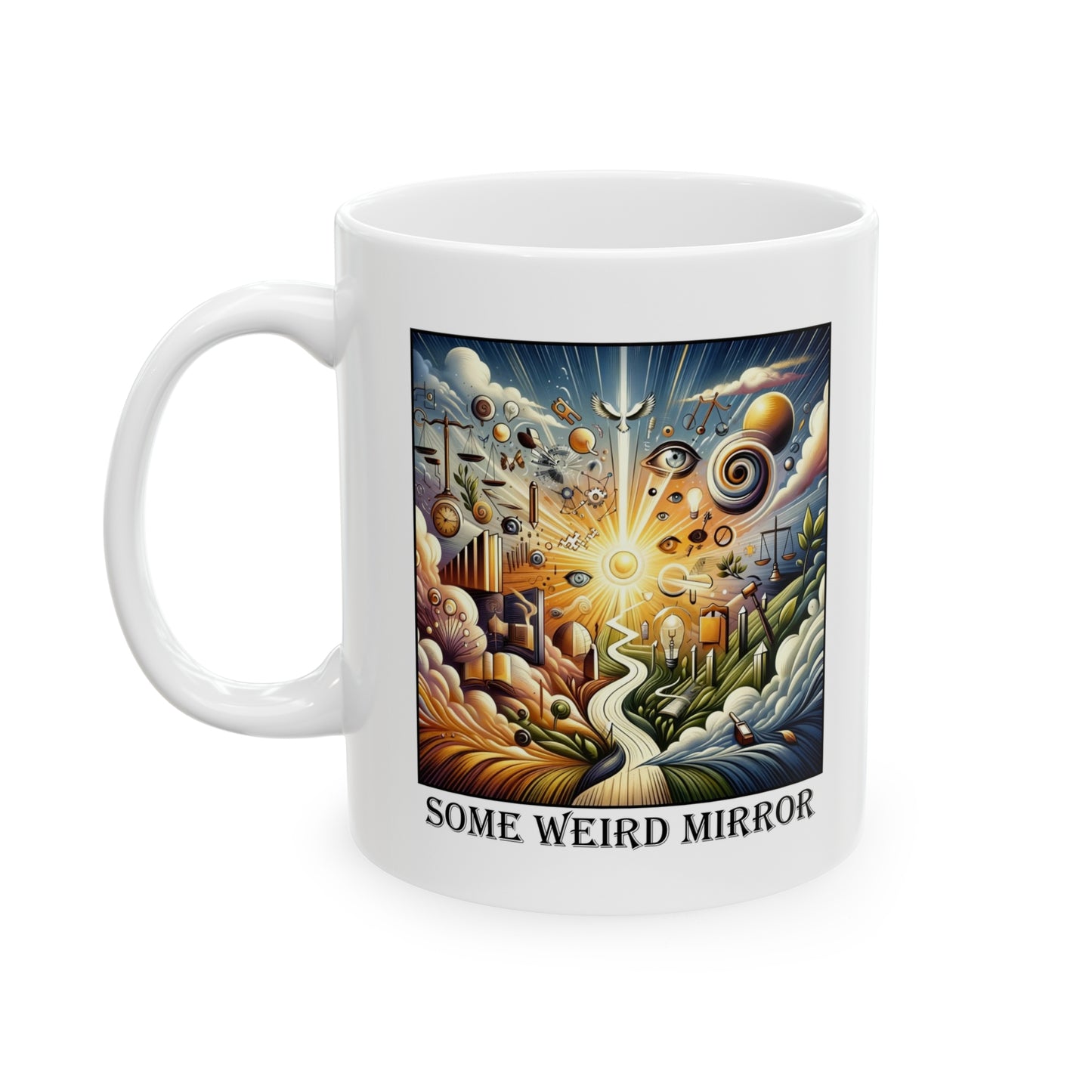 The Two of Clubs Ceramic 11 oz Mug from the Some Weird Mirror Collection ~ Game Version~