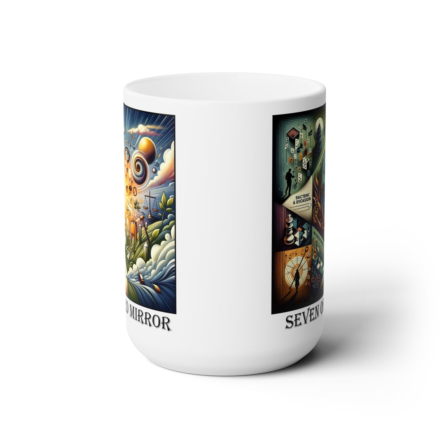 The Seven of Spades Ceramic 15 oz Mug from the Some Weird Mirror Collection ~ Game Version ~