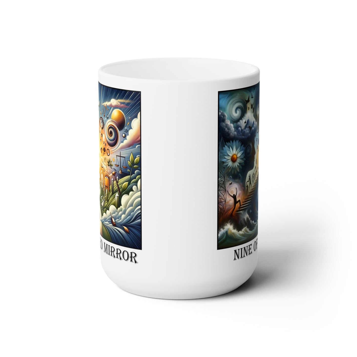 The Nine of Spades Ceramic 15 oz Mug from the Some Weird Mirror Collection ~ Game Version ~
