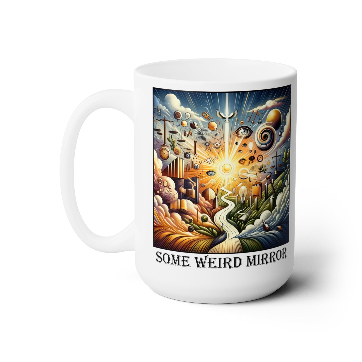 The Four of Spades Ceramic 15 oz Mug from the Some Weird Mirror Collection ~ Game Version ~