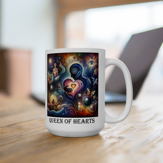 The  Queen of Hearts Ceramic 15 oz Mug from the Some Weird Mirror Collection ~ Game Version ~