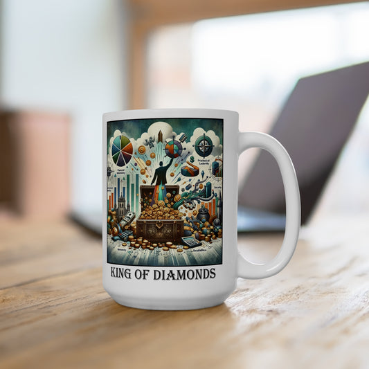 The King of Diamonds Ceramic 15 oz Mug from the Some Weird Mirror Collection ~ Game Version ~