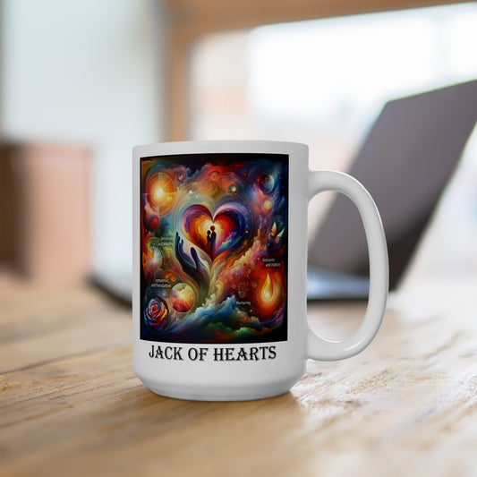 The Jack of Hearts Ceramic 15 oz Mug from the Some Weird Mirror Collection ~ Game Version ~