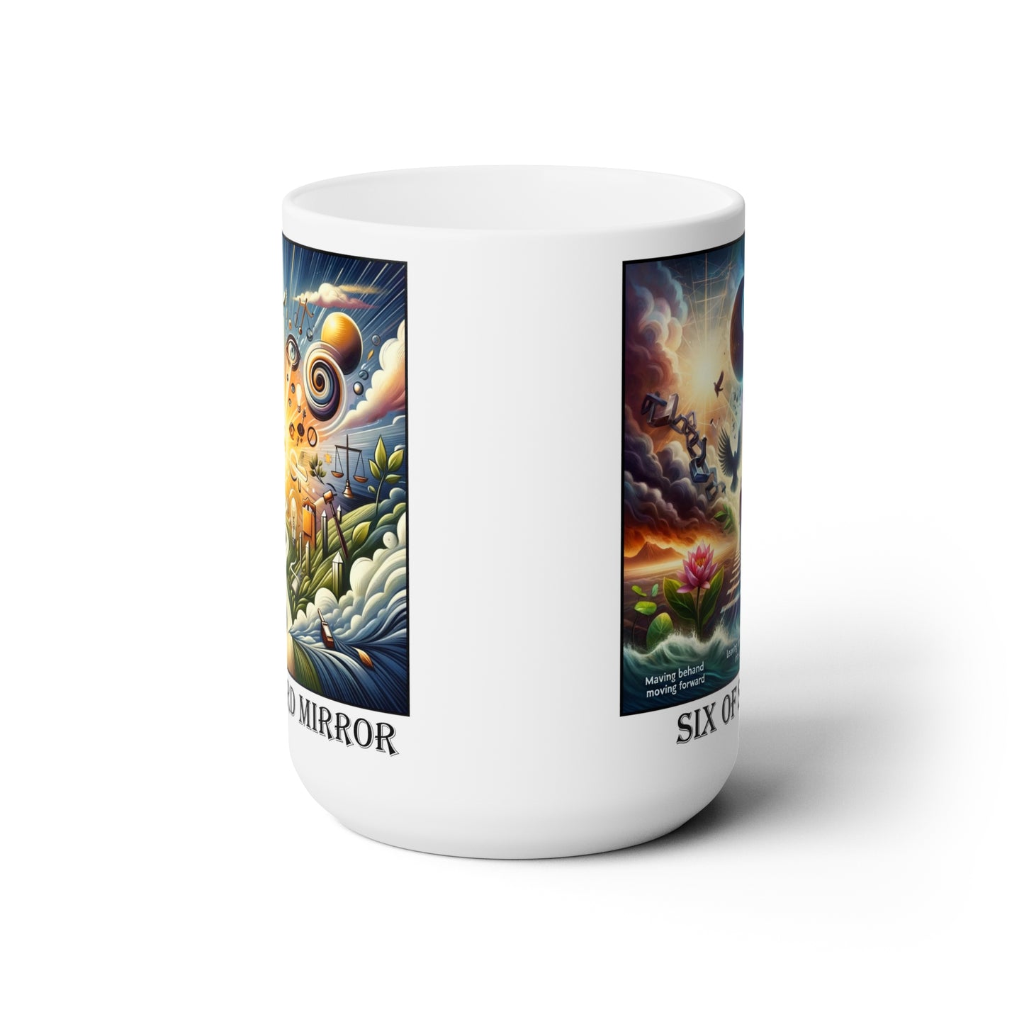 The  Six of Spades Ceramic 15 oz Mug from the Some Weird Mirror Collection ~ Game Version ~