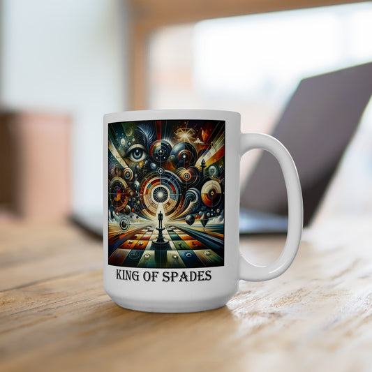 The King  of Spades Ceramic 15 oz Mug from the Some Weird Mirror Collection ~ Game Version ~